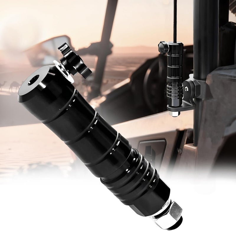 Rawsomes Quick Release Flag Pole Holder - Flag Mount Base for 1/4" & 5/16" Poles - Whip Flags Holder Compatible with UTV ATV Off Road 4 Wheeler Dune Buggy Side By Side SXS Can-Am Maverick Polaris Razor (Black) - Image 1